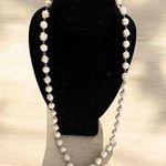 Vintage SARAH COVENTRY Necklace White ACRYLIC Fancy BEADS 30 Inch Photo 0