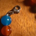 Red, White, and Blue Agate And Hematite Stainless Steel Bracelet Photo 2