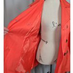 MICHAEL Michael Kors Double Breasted Rain Trench Coat Coral Orange Size XS Photo 10