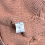 Mable Julia Distressed Raw Hem Knit Sweater Mini Skirt in Salmon Size Medium Pink Photo 6