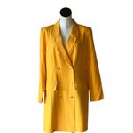 Sharagano NWT  Long Sleeve  Double Breated Coat Dress In Apricot Photo 7