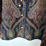 Vintage 90s Flashback Paisley Tapestry Jacket Boho Festival Size 2X Black Photo 3