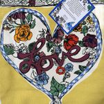 Brighton  Tied With Love Canvas Tote Heart Flowers Bird Ribbon Print NWT Photo 4