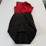 Calvin Klein  Rhinestone Red Black Sleeveless Scuba Stretch Sheath Dress Size 6 Photo 9