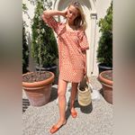 Emerson Fry India Collection Adelina Cotton Poplin Dress Gigi Organic Size S Orange Photo 4