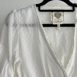 Z&L Cotton Ruffle Smocked Top One Size White Feminine Crop Flounce Love Fancy Size M Photo 4