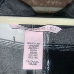 Victoria's Secret  Flannel Romper Black White Buffalo Plaid Pajamas Photo 3