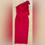 Sachin + Babi BONNIE one shoulder bow Berry Gown sz 4 Photo 4