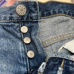 BDG Indigo mid rise breezy short Frayed Hem Jean Shorts button fly size 24. Photo 8