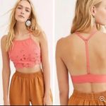 Free People  Size Medium Coral Kiss Kiss Racerback Crop Tank NEW Photo 1