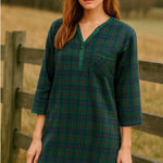Victoria's Secret VTG 90s  Country Women's Cotton Nightgown Size S Plaid Flannel Photo 0