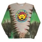 Grateful Dead Forever Graphic Retro Band Sweatshirt Bear Tie Dye Unisex XS Tan Photo 0