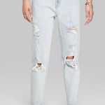Wild Fable High Rise Mom Blue Ripped Jeans Photo 0