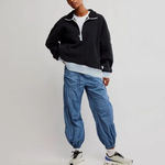 Free People Movement NWT Hit The Slopes Quarter Zip Fleece Pullover Photo 4