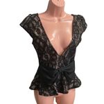 Windsor  Black &‎ Gold Sleeveless Bow Top Size Medium Photo 8