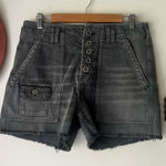 Anthropologie Pilcro denim shorts button fly cutoff Black Womens SIZE 29 Photo 0