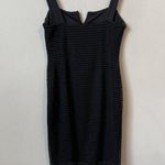 Good American  Sheer Mesh Midi Dress Women's 2 Medium Black Bodycon Party LBD Photo 10