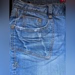Mudd  You Are Beautiful Capri Blue Jean Shorts Sz 11 Folded Short Button … Photo 2