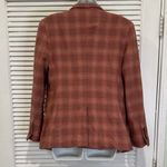 Liz Claiborne  Red and Brown Plaid Blazer Photo 4