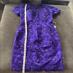 Women’s Purple Short Sleeve Formal Dress Lace Appliqué Zip Up Back Size 8 NWT Photo 7