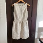 Alice + Olivia | Lilyanne Cream Jacquard Open Back Little White Dress | Size 8 Photo 2