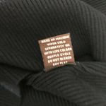 Adrienne Vittadini Womens Top Ribbed Knit V Neck Twist Short Sleeve Black Size M Photo 4