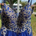 Camille La Vie Camille Blue Beading Formal Dress Size 11 Photo 1