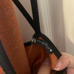 ZARA Orange Jacquard Knit Midi Dress Photo 10