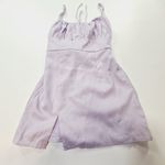 MORE TO COME Sarai Slit Mini Dress in Lavender Small Purple Photo 2