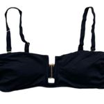 ANDIE  Cartagena Convertible Plunge Bikini Swim Top in Black NWT Photo 3