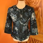 Chico's  embroidered n beaded denim jacket Photo 6