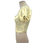 Princess Polly  Allyson Corset Top Puff Sleeve Yellow Floral Size US‎ 4 Photo 6
