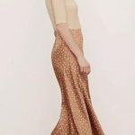 Vince NWT Polka Dot Draped Charmeuse Skirt (Plus Size) 1X, HONEY Photo 3