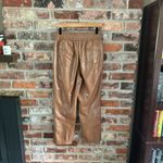 Maison D’Amelie Tan Faux Leather Pull On Pants, 4 Photo 4