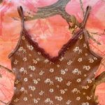 Hollister hibiscus flower brown lace tank Photo 3