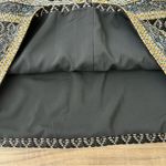 Alice + Olivia  Black and Gold Embellished Mini Skirt Photo 4