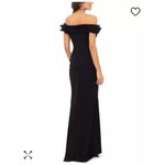 XScape NWT  Scuba Crepe Ruffled Off the Shoulder Fit flare Gown Size 4 Photo 6