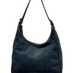 Fendi Denim Shoulder Bag with Piping Corner Wear GUC Photo 0