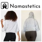 Namastetics Hoodie Athleisure NEW Activewear Pullover Lounge XL Grey Crop Photo 6