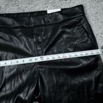 Chico's  Faux Leather Cutwork Hem Trousers Wide Leg Ankle Pants Black Size 16 Photo 8