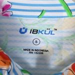 Ibkul Womens Blue White Striped Floral 1/4 Zip Pullover Small‎ Photo 4