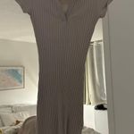 H&M Beige Bodycon Dress With Collar  Photo 0