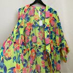 Cacique SWIM by Carribean Floral Chiffon Kimono Duster Swim Coverup Size 14/16 Photo 6
