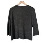 Michael Simon Sequin Embellished Cat Cardigan Sweater Black Metallic Size Medium Photo 2