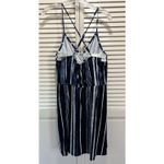 Live to be spoiled Blue Velvet Dress V Neck Adj Straps Size XL Pockets Elastic Photo 4