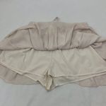 Elegant Cream Skirt with Tassel Drawstring and shorts underneath size large Tan Photo 2