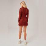 The Fifth Label Region Long Sleeve Mini Dress Dark Merlot Zebra Size Small NWT Photo 2