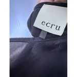 Ecru  Brand Suede Leather Front Sweatshirt Cotton Brown Black Size S Photo 3