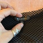 Koral black double layer short sleeve top with mesh lining size S athleisure Photo 4