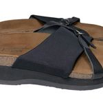 Naot Women’s Size 10 Black Strappy Buckle Cork Platform Wedge Sandals Slides Photo 6